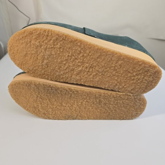 Bryr Clogs Platform shoes. Zoe style. Deep green nubuck leather. - Picture 4 of 7